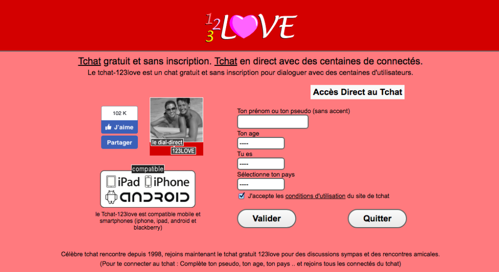 love : tchat gratuit sans inscription + sites de rencontres - Chat Cam Rencontre